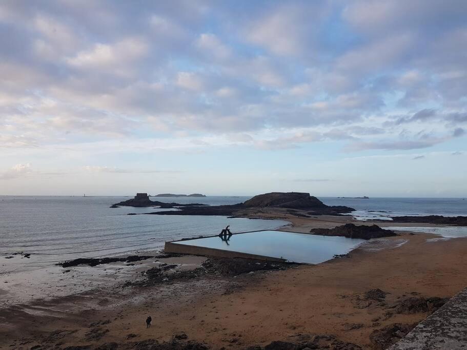 Vue Mer Pour Une Escale En Baie Du Mt-St-Michel Cherrueix Bagian luar foto