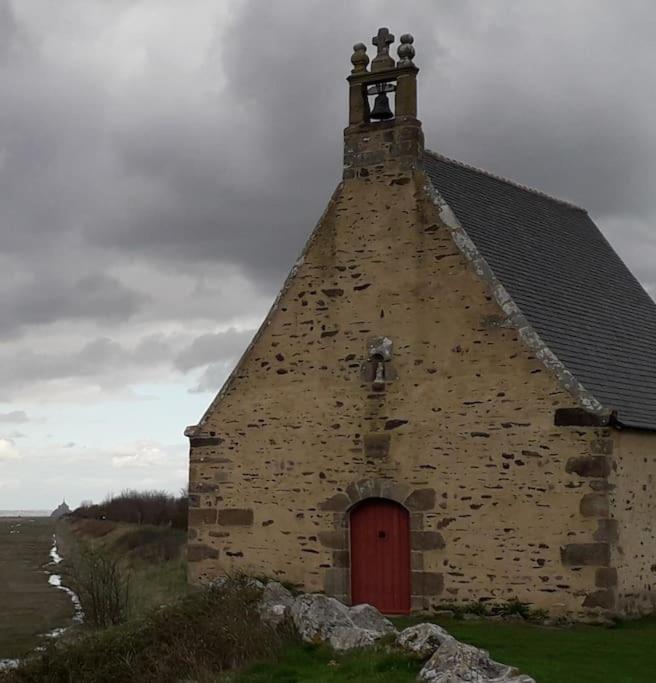 Vue Mer Pour Une Escale En Baie Du Mt-St-Michel Cherrueix Bagian luar foto